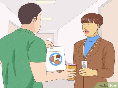 If she forgot to bring food to work, take her something delicious.