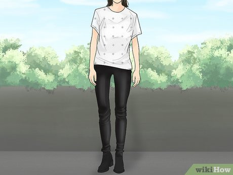 This edgy look is perfect for checking out live music or an art show.