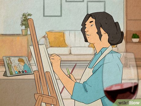 Spend an evening drinking, painting, and chatting with your date.