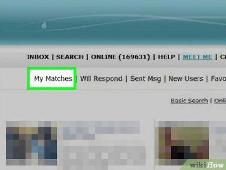 Step 3 Click My Matches near the top of the page.
